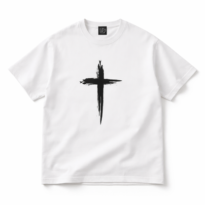 “Marked Cross” Essential Heavyweight Cotton T-Shirt – Minimal Faith Streetwear