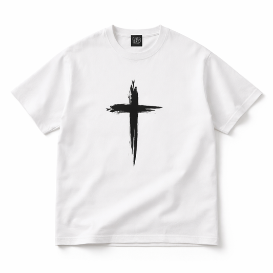 “Marked Cross” Essential Heavyweight Cotton T-Shirt – Minimal Faith Streetwear