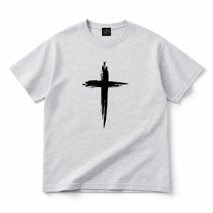 “Marked Cross” Essential Heavyweight Cotton T-Shirt – Minimal Faith Streetwear