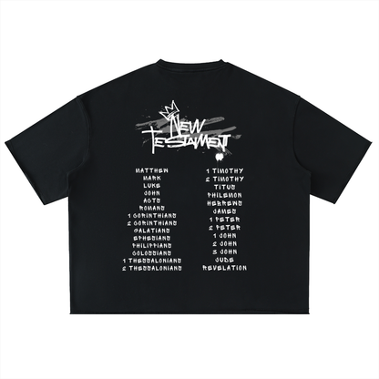 Crown Scripture Washed Rolled Hem Tee –  New Testament Edition