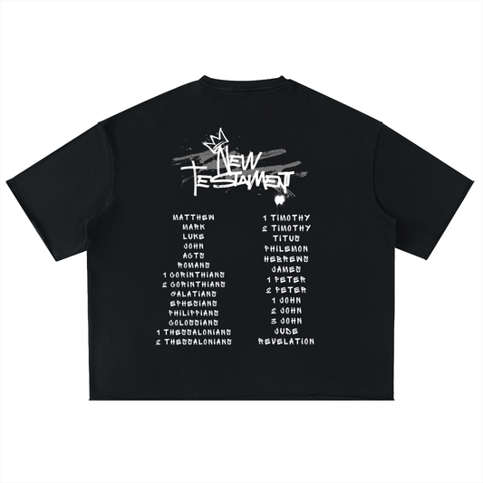 Crown Scripture Washed Rolled Hem Tee –  New Testament Edition