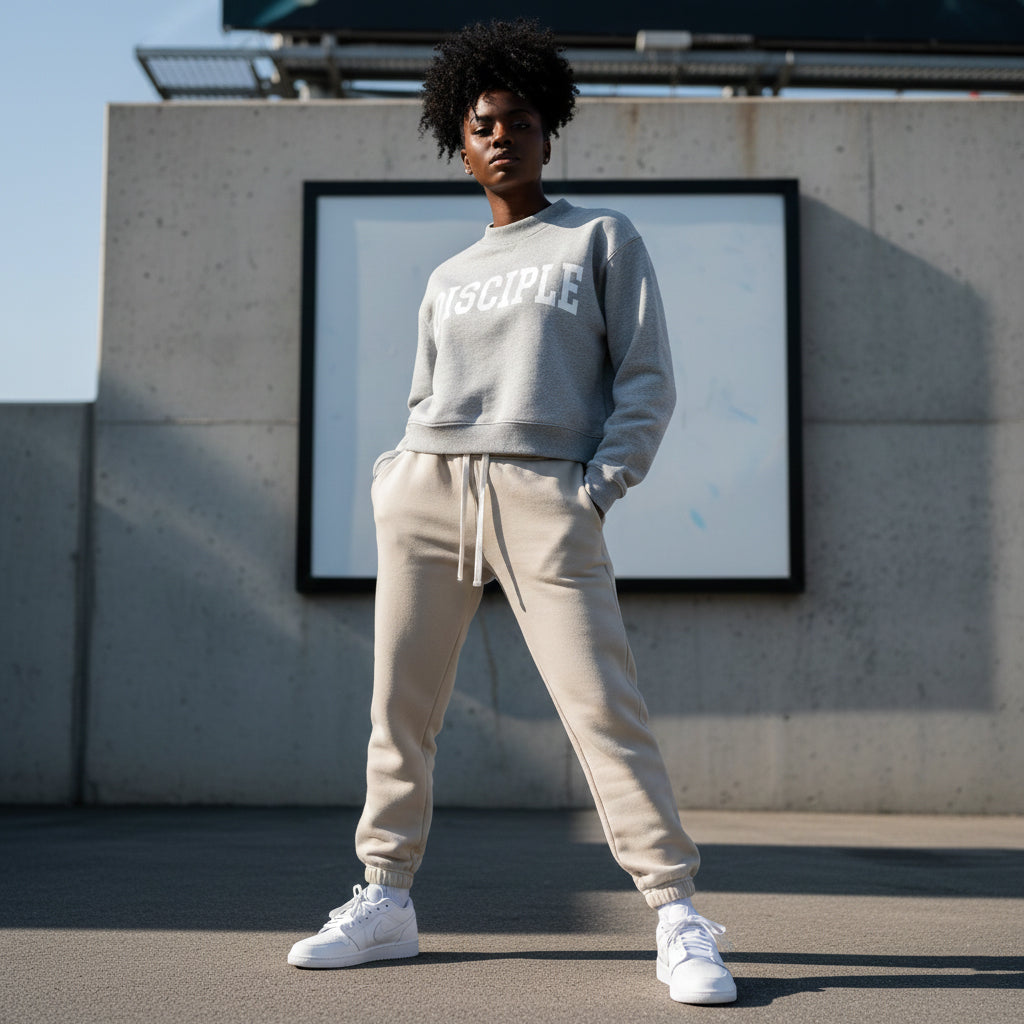 Women’s “Disciple” Fleece Mock-Neck Crew Sweatshirt