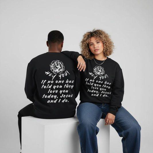 Heaven’s Garden “You are Loved.” Heavyweight Essential Sweatshirt (Black)