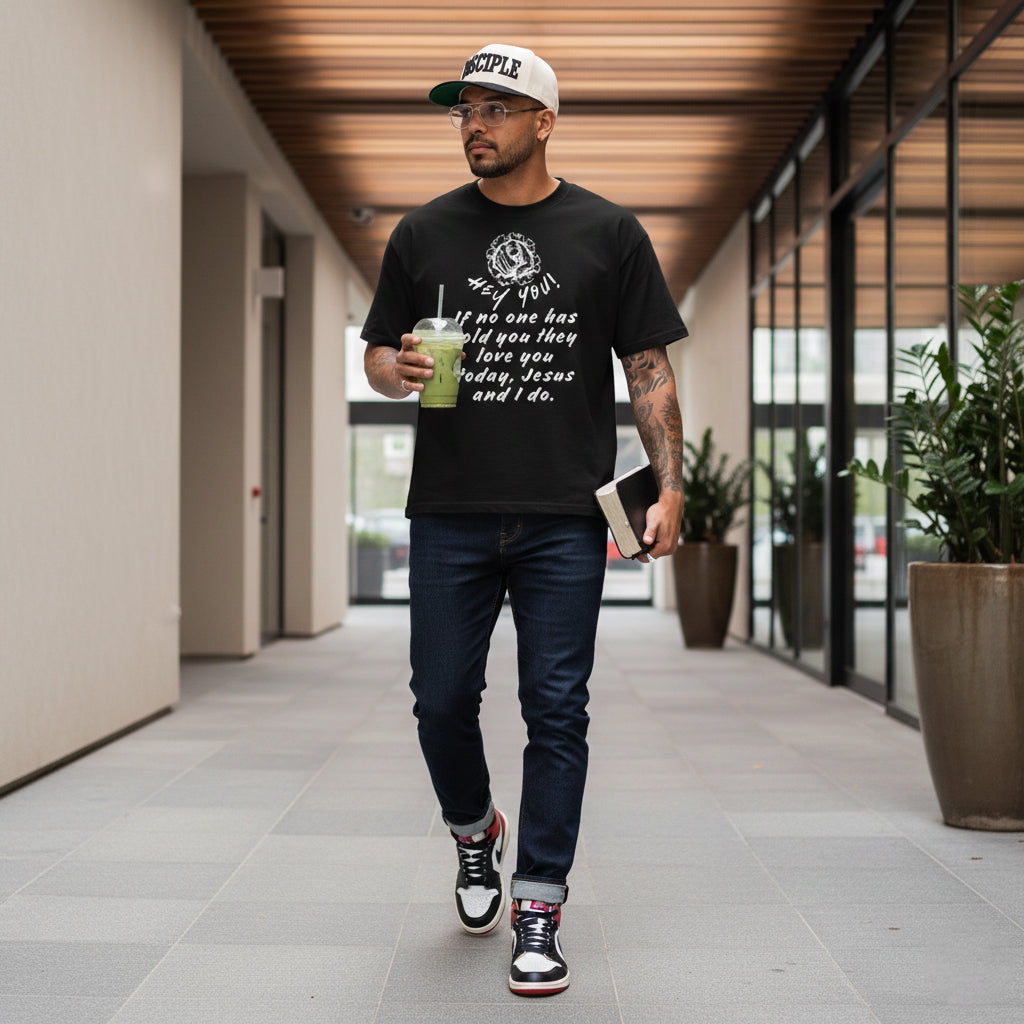 Heaven’s Garden “You are Loved.” Boxy T-shirt (Black)