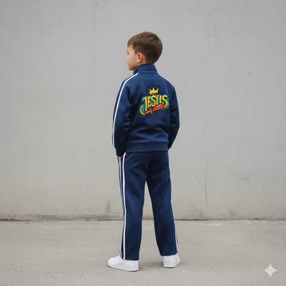 HG “Jesus Is King” Kids’ Contrast Tape Coach Jacket