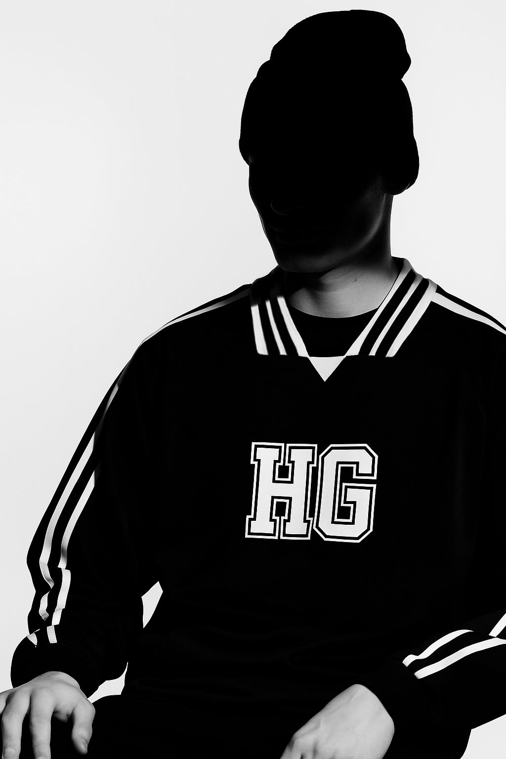 Heavens Garden Unisex John 14:14 Varsity-Striped Lapel Sweatshirt – Black