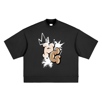 Heavens Garden Graffiti Crown Mock Neck Tee – Oversized Street Edition