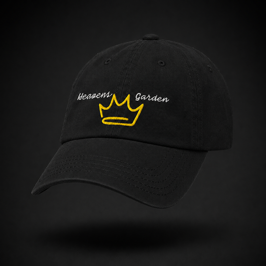 Heavens Garden Crown Embroidered Washed Baseball Cap