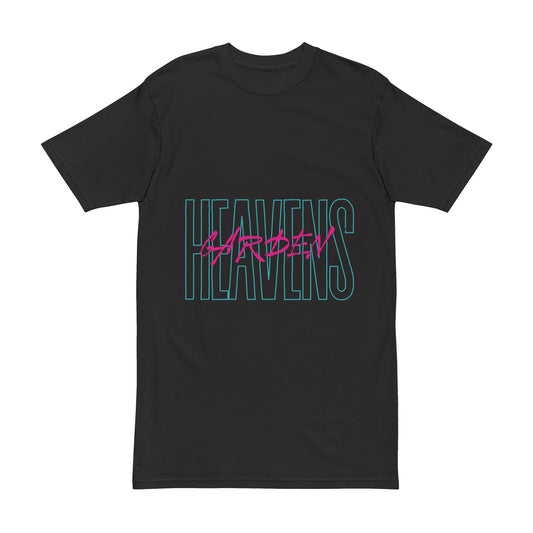 Heavens Garden Retro Neon Tee – Bold Faith Edition Men's Heavyweight Tee