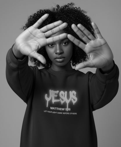 JESUS Graffiti Matthew 5:16 Heavyweight Sweatshirt