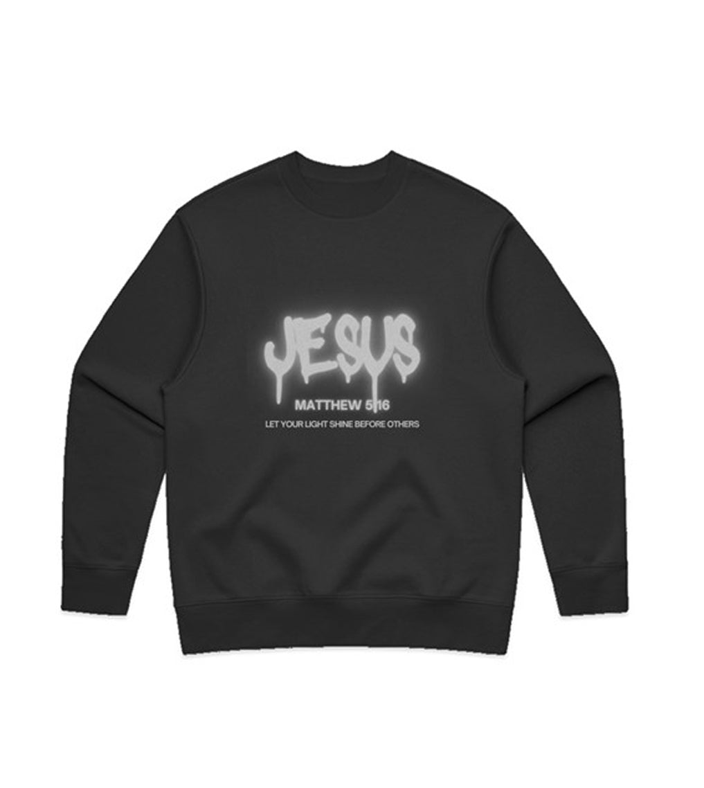 JESUS Graffiti Matthew 5:16 Heavyweight Sweatshirt