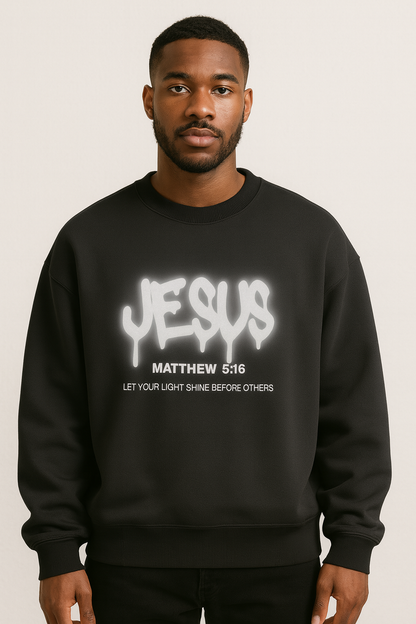 JESUS Graffiti Matthew 5:16 Heavyweight Sweatshirt
