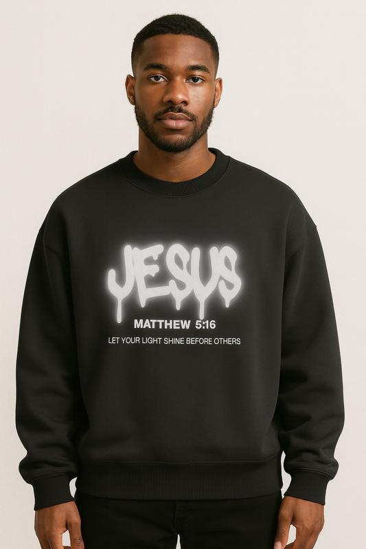 JESUS Graffiti Matthew 5:16 Heavyweight Sweatshirt