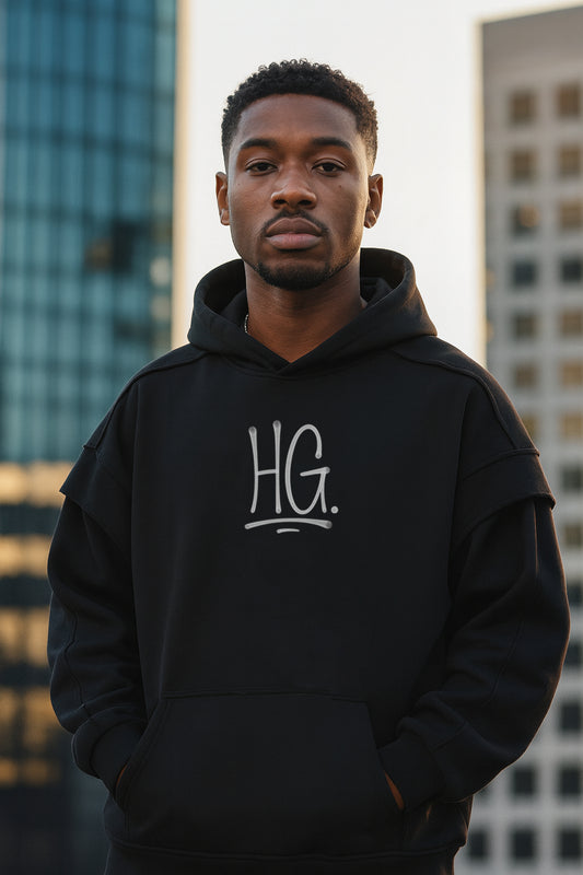“KING JESUS” Double Layered Contrast Tape Hoodie — Heaven’s Garden Raw Edge Edition