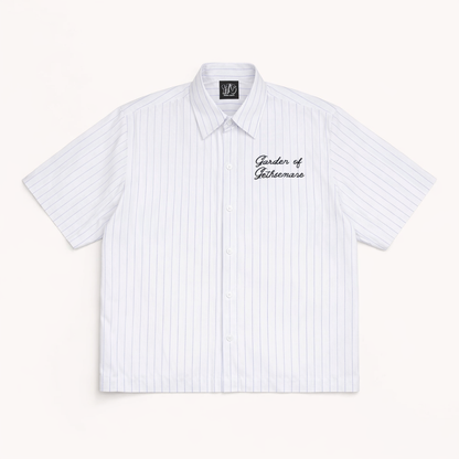 Heaven’s Garden Striped Boxy Button-Up Shirt