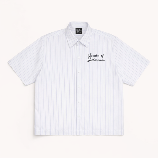 Heaven’s Garden Striped Boxy Button-Up Shirt
