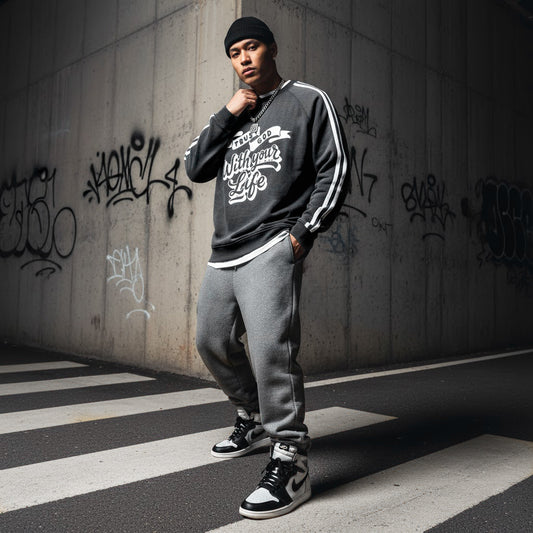 “Trust God with you Life" Snow-Washed Contrast Tape Sweatshirt