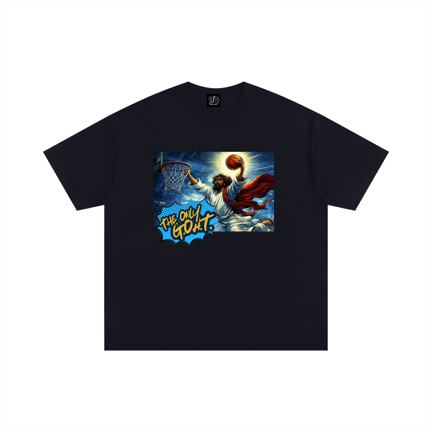 THE ONLY G.O.A.T. / JUST PRAY – Unisex Oversized Cotton T-Shirt
