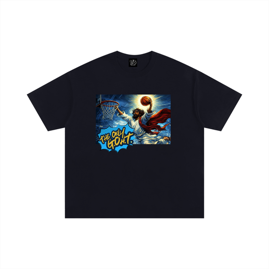 THE ONLY G.O.A.T. / JUST PRAY – Unisex Oversized Cotton T-Shirt