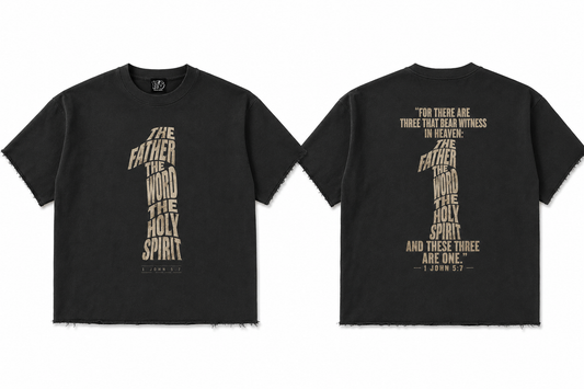 “The Three Are One” Boxy Raw-Edge T-Shirt | 1 John 5:7