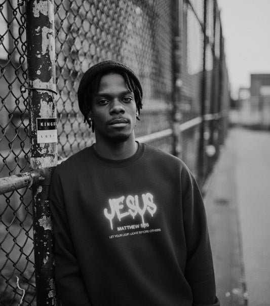 JESUS Graffiti Matthew 5:16 Heavyweight Sweatshirt