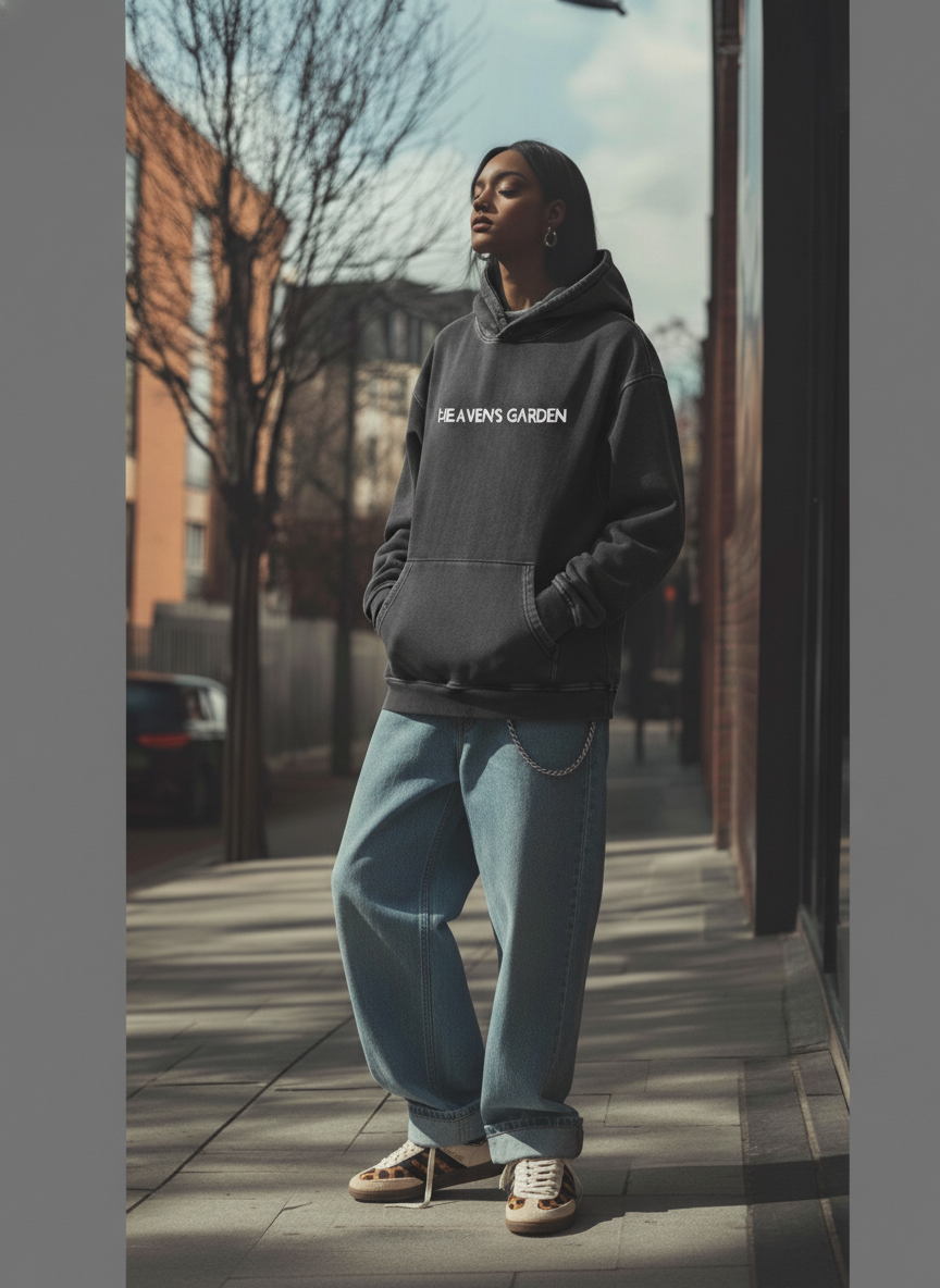 “HOLY HOLY HOLY” Isaiah 6:3 | Snow Washed Loose Cotton Hoodie