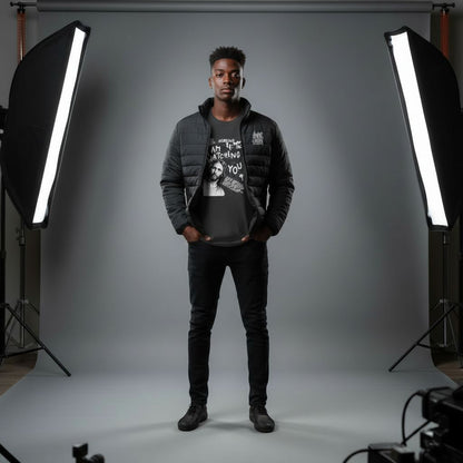 Heaven’s Garden “JESUS” Graffiti Puffer Jacket – Black Urban Faith Edition