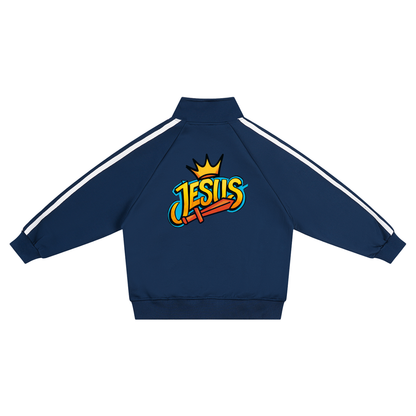 HG “Jesus Is King” Kids’ Contrast Tape Coach Jacket