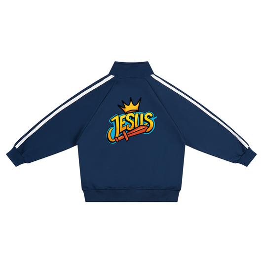 HG “Jesus Is King” Kids’ Contrast Tape Coach Jacket
