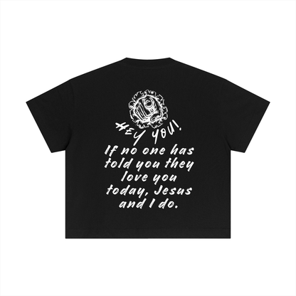 Heaven’s Garden “You are Loved.” Boxy T-shirt (Black)