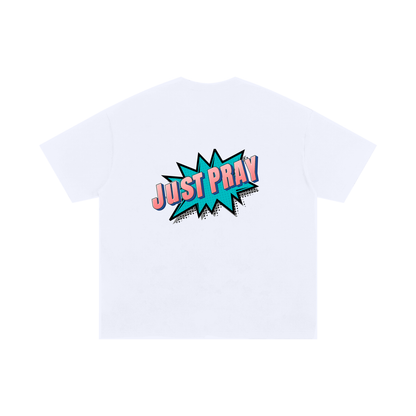 THE ONLY G.O.A.T. / JUST PRAY – Unisex Oversized Cotton T-Shirt