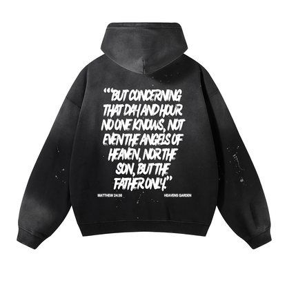 Heaven’s Garden “Stay Ready” Vintage Washed Fleece Hoodie – Matthew 24:36 Edition