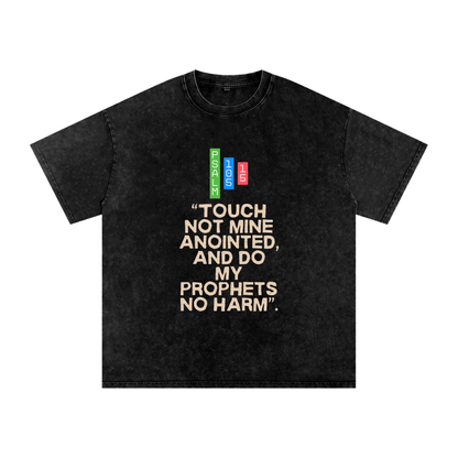 Heavens Garden Unisex Psalm 105:15 Acid Wash Oversized T-Shirt
