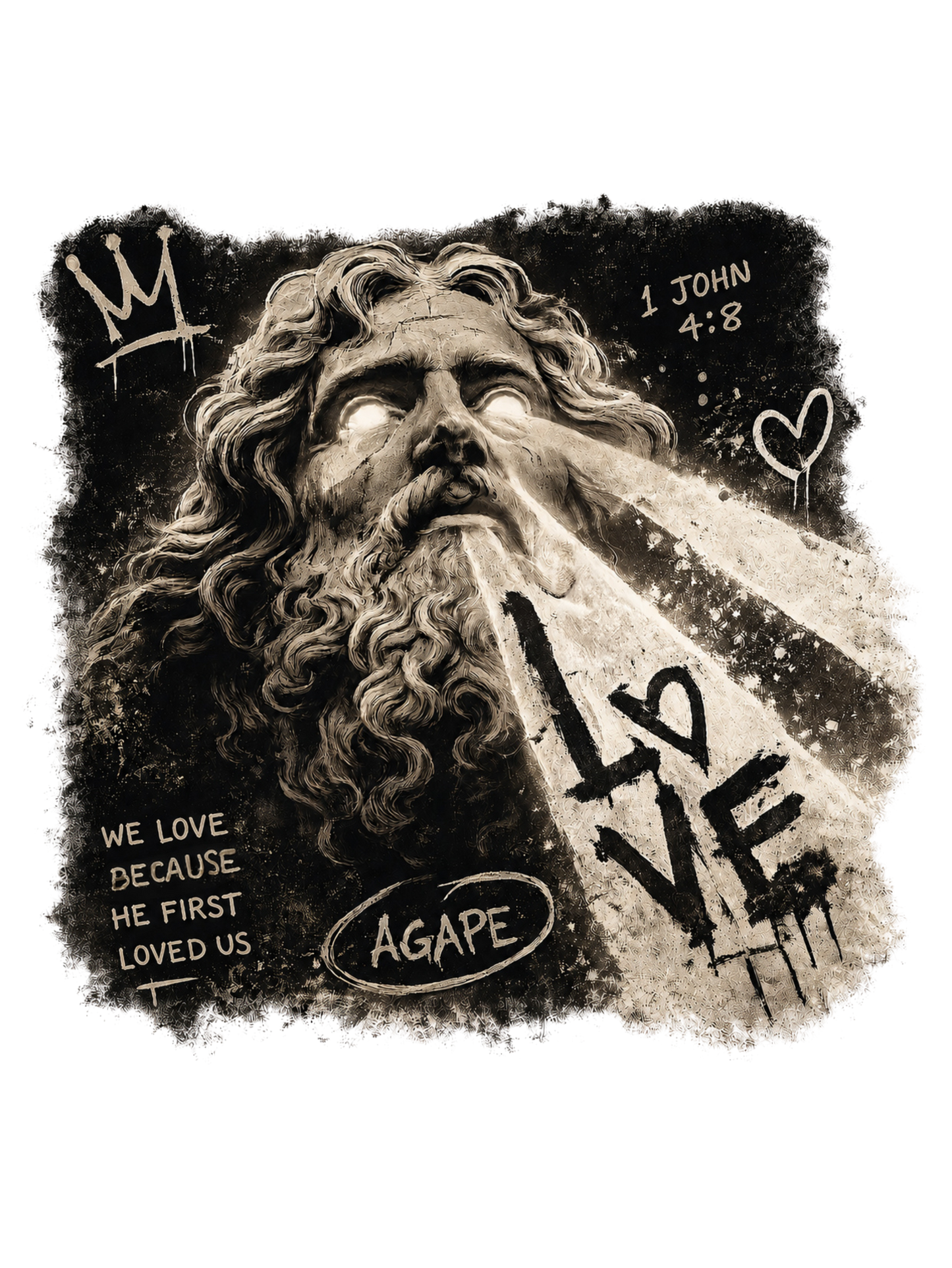Agape "Love Beams" Oversized Heavyweight Hoodie