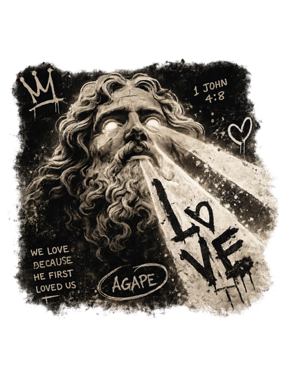 Agape "Love Beams" Oversized Heavyweight Hoodie