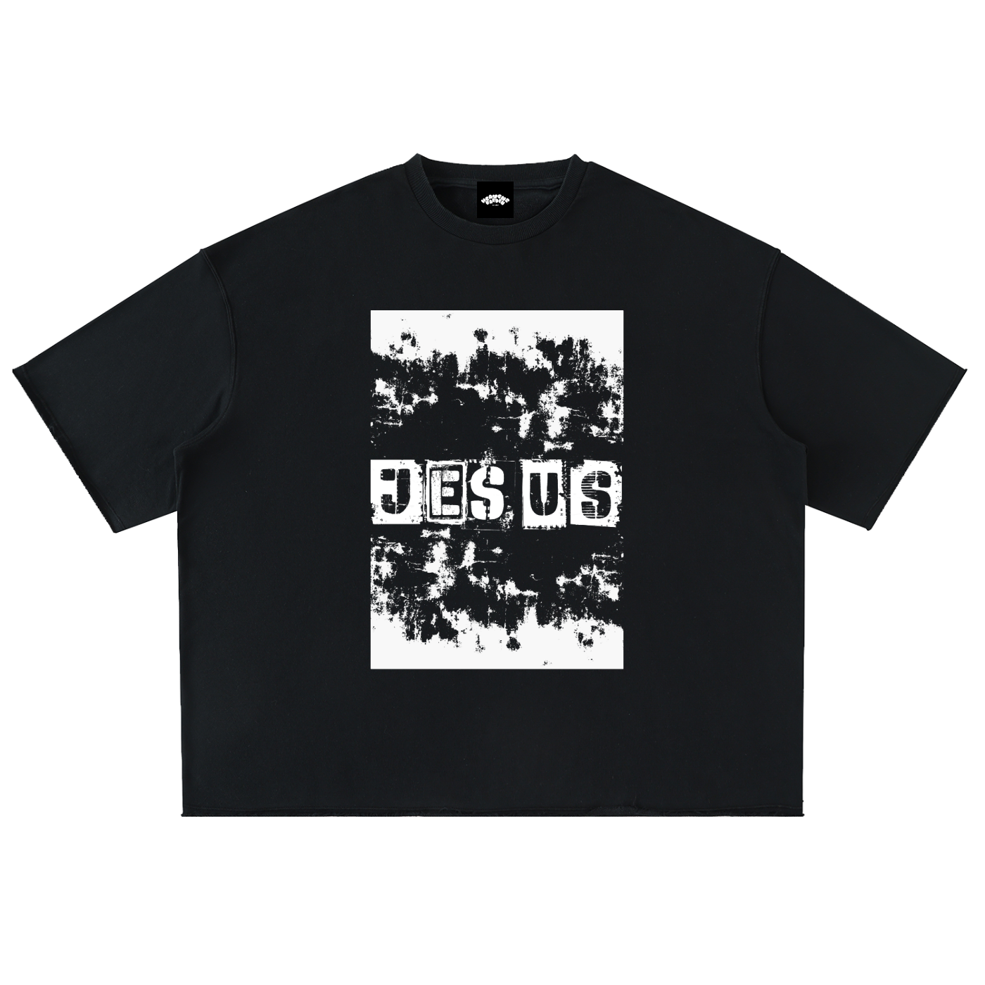 “JESUS Over All” Washed Rolled Hem Heavyweight Tee