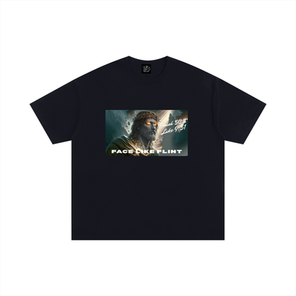 FACE LIKE FLINT – Unisex Oversized Cotton T-Shirt