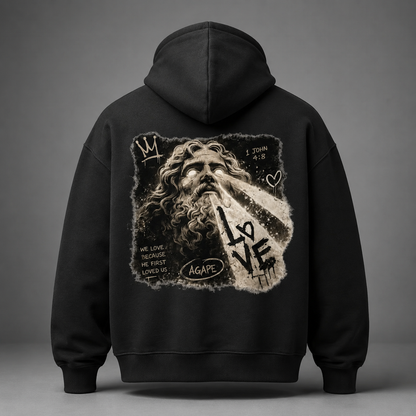 Agape "Love Beams" Oversized Heavyweight Hoodie