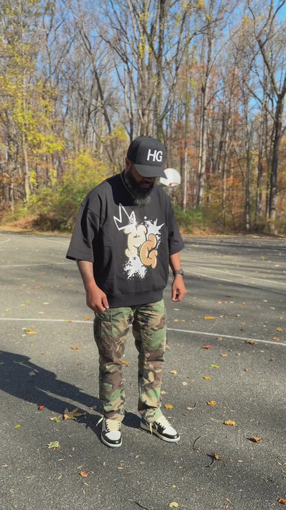 Heavens Garden Graffiti Crown Mock Neck Tee – Oversized Street Edition