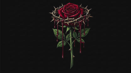 The Rose of Gethsemane – Crown of Thorns Loose Boxy T-Shirt