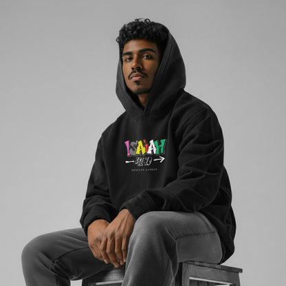 “Isaiah 41:10 ‘Do Not Be Afraid’ Heavyweight Hidden Pocket Fleece Hoodie – Graffiti Faith Edition”