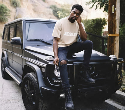 JESUS Pixel Knitted Relaxed Fit T-Shirt